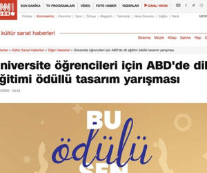 Award-winning design competition for language education in the USA for university students (CNN Turk)