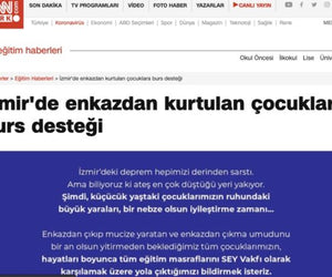 Scholarship support for children who survived the rubble in Izmir (CNN Türk)