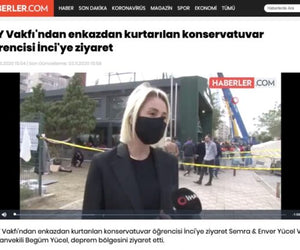 SEY Foundation visits conservatory student İnci, who was rescued from the rubble (Haberler.com)