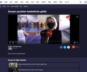 Children of war laughed with basketball (Mynet)