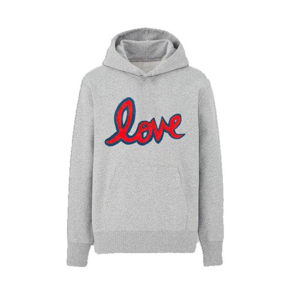 Love Pocket Hoodie Gray